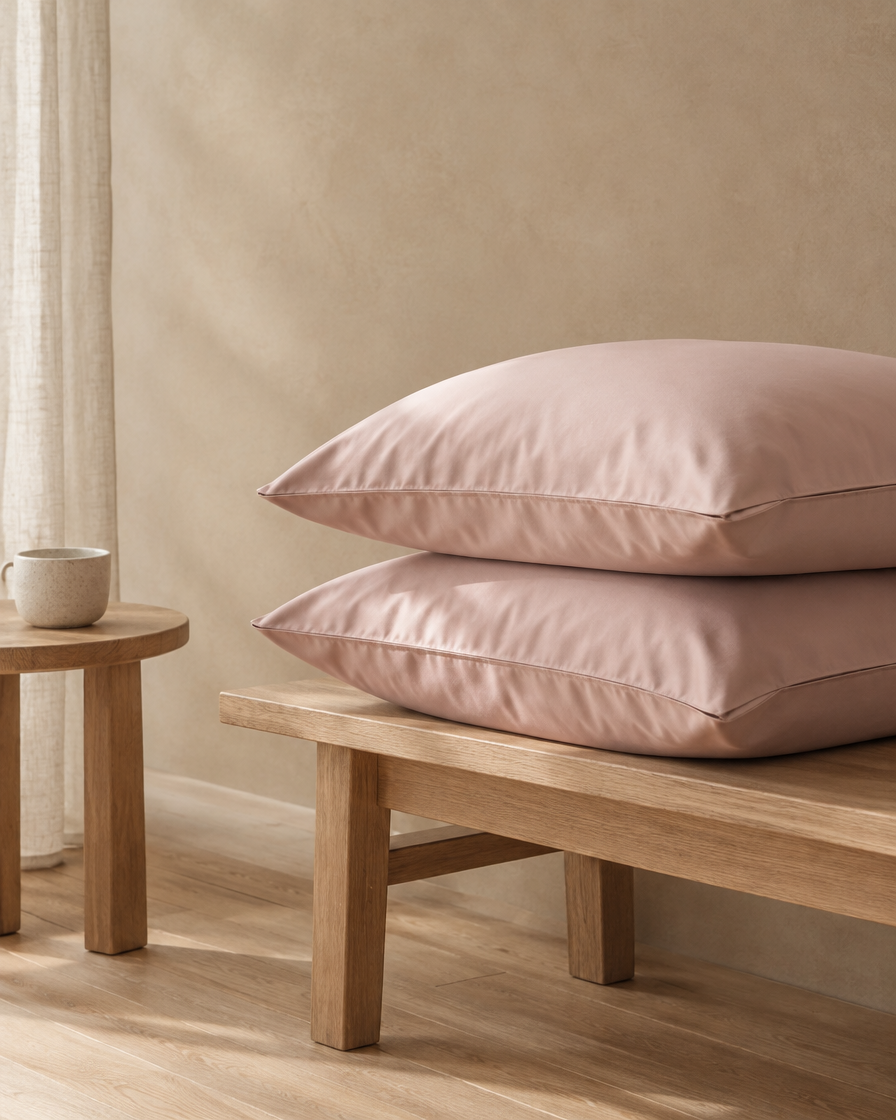 Lyocell sateen pillowcases – Blush – pc-stack