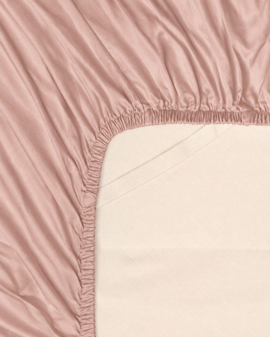 Lyocell sateen fitted sheet – Blush – fs-corner