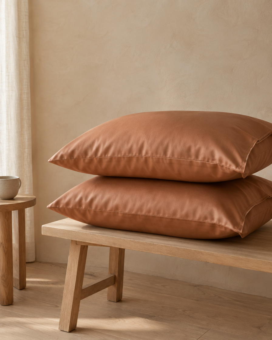 Lyocell sateen pillowcases – Copper – pc-stack