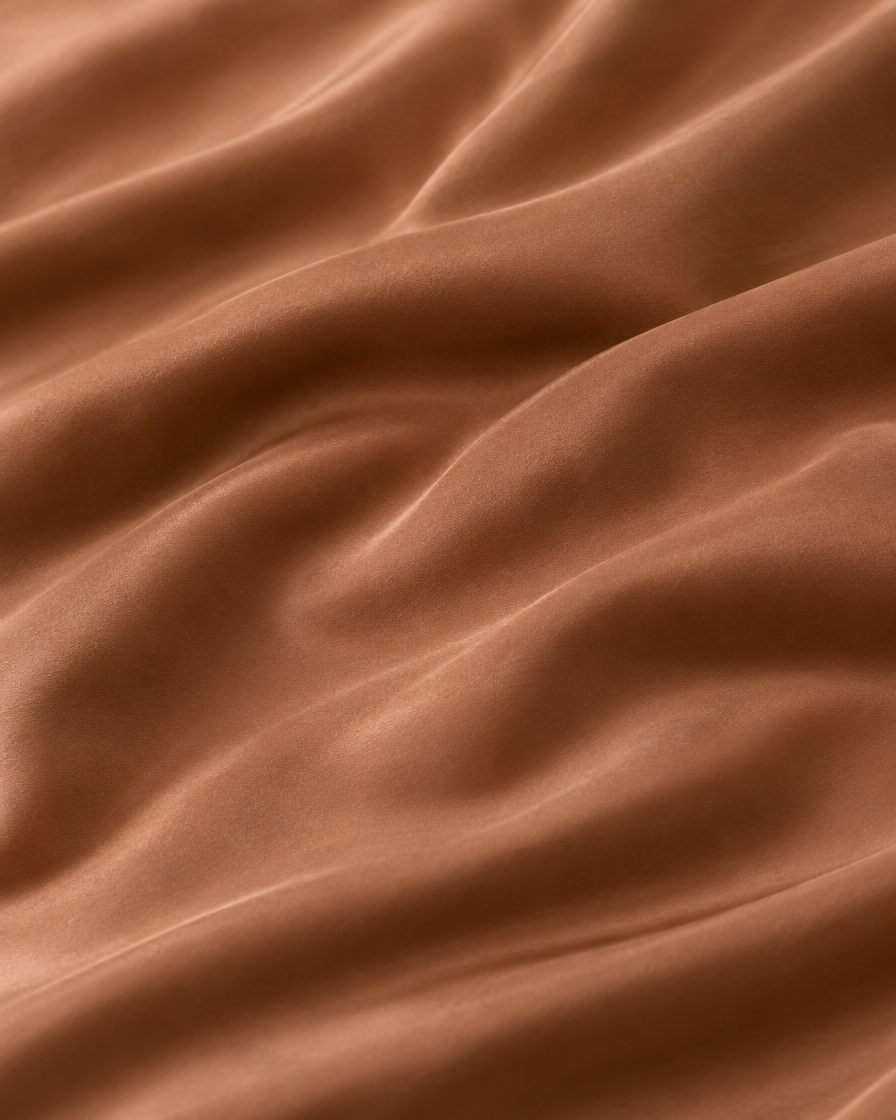 Lyocell sateen duvet cover set – Copper – drape