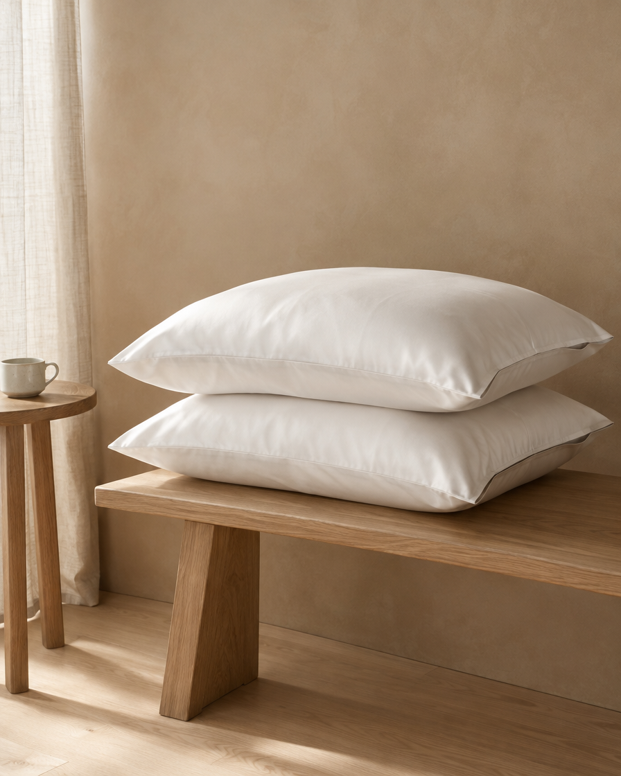 Lyocell sateen pillowcases – Pearl White – pc-stack