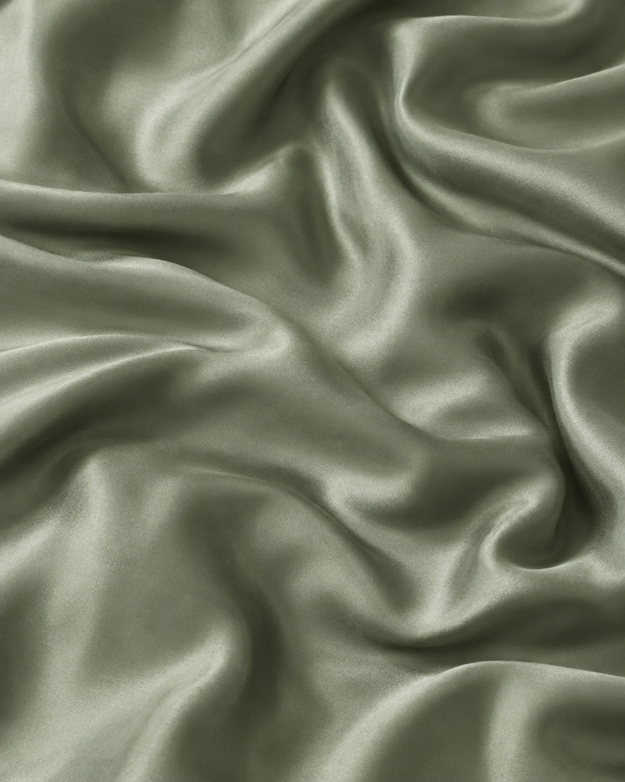 Lyocell sateen duvet cover set – Sage – drape